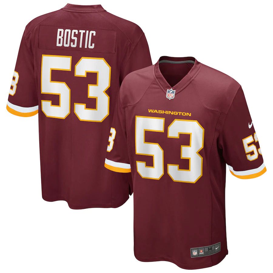 Men Washington Redskins 53 Jon Bostic Nike Burgundy Game Player NFL Jersey